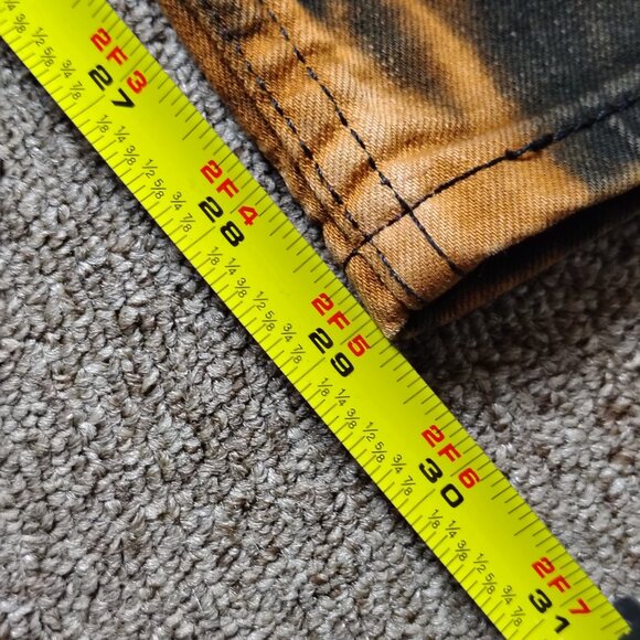 LEVI'S 511 Jeans Men 34x32 Black Slim Fit Bleach Dyed Distressed Skulls Denim - Picture 8 of 8